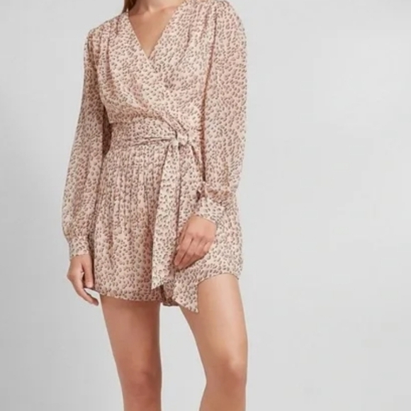 Express Mobwife Romantic animal print chiffon long sleeve short romper XL - Picture 15 of 15